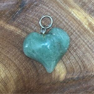 Vintage Jade Heart Pendant
